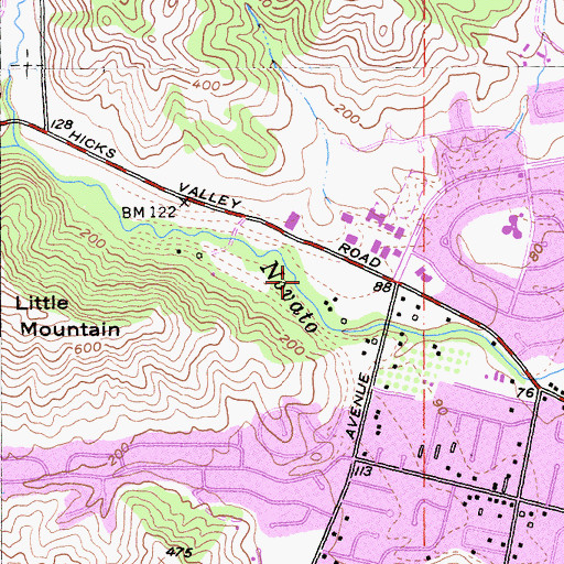 Topographic Map of Neil O'Hara Park, CA