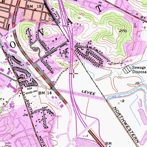 Topographic Map of Sutter Health Novato Community Hospital, CA