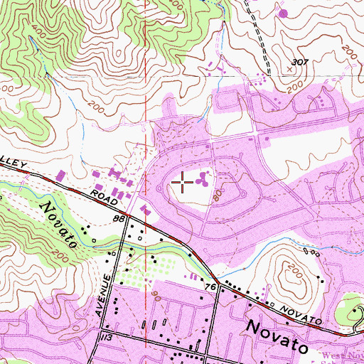 Topographic Map of San Ramon Elementary School, CA