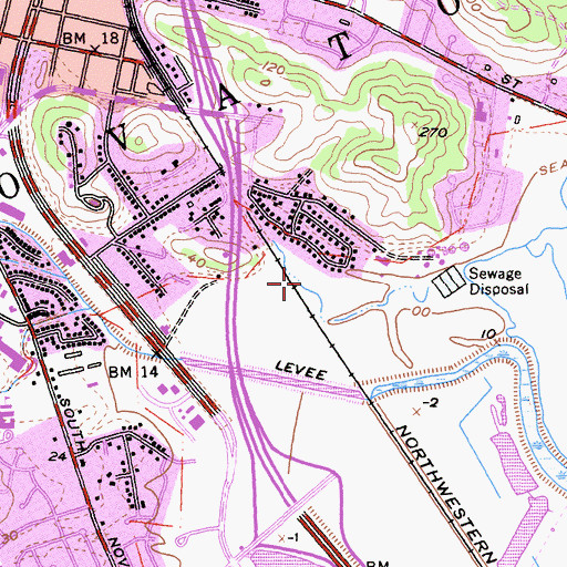 Topographic Map of Slade Park, CA