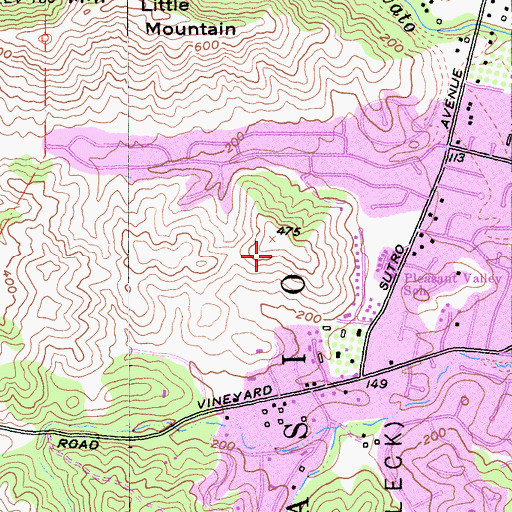 Topographic Map of Verissimo Hills Preserve, CA