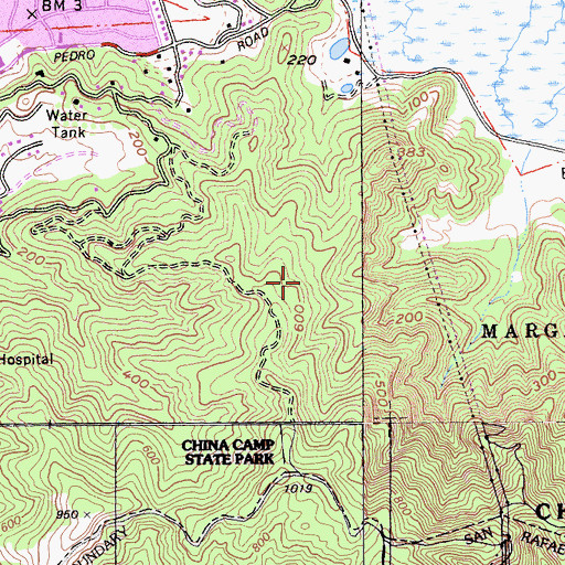 Topographic Map of Bay View Trail, CA