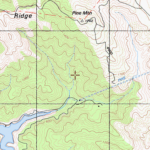 Topographic Map of Bishop Pine Grove, CA
