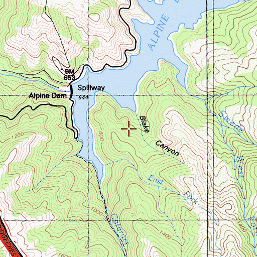 Topographic Map of Broko Spring, CA