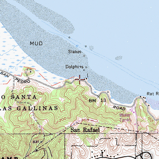 Topographic Map of Buckeye Point, CA