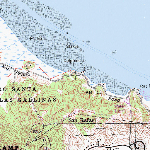 Topographic Map of Buckeye Point Picnic Area, CA