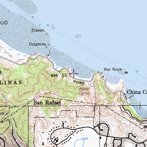 Topographic Map of Bullhead Flat, CA