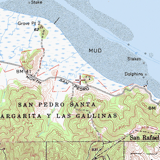 Topographic Map of Chicken Coop Hill, CA