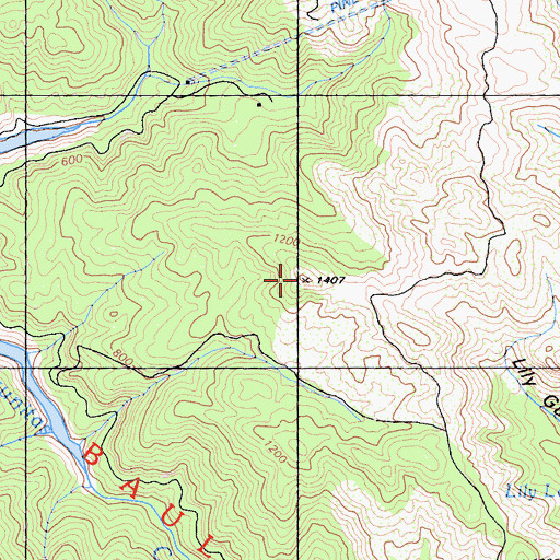 Topographic Map of Cliff Peak, CA