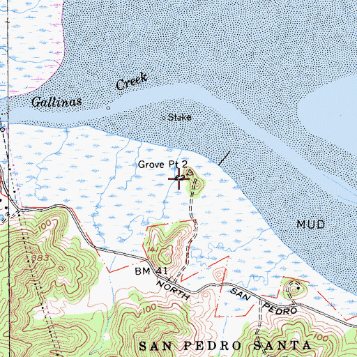 Topographic Map of Jakes Island, CA