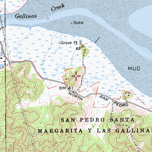 Topographic Map of Jakes Island Trail, CA