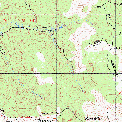 Topographic Map of Mailliard Camp, CA