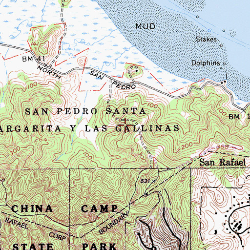 Topographic Map of Miwok Fire Trail, CA