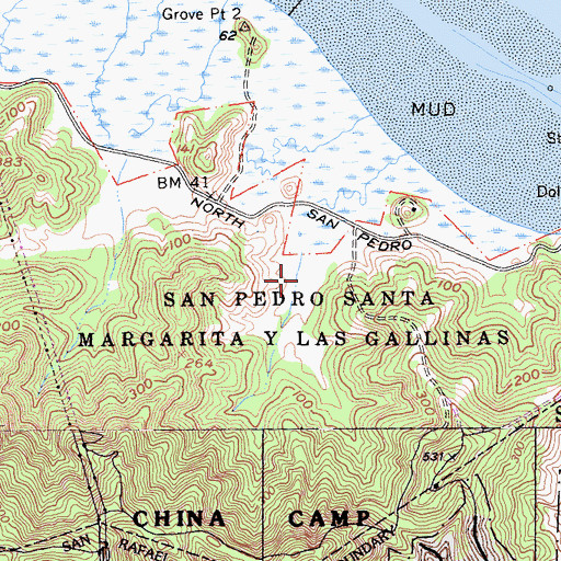 Topographic Map of Miwok Meadows, CA