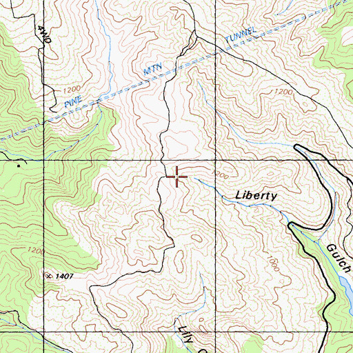 Topographic Map of Old Sled Trail, CA