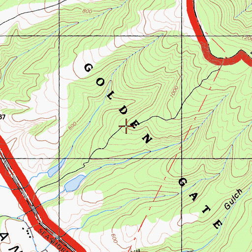 Topographic Map of Randall Trail, CA