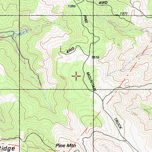 Topographic Map of Sargent Cypress Forest, CA