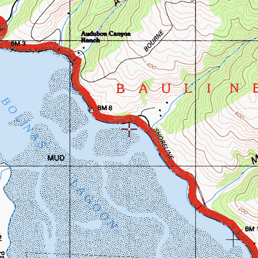 Topographic Map of Volunteer Canyon, CA