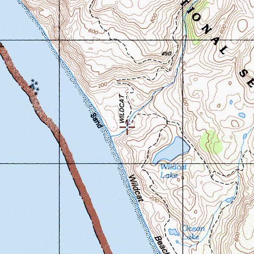 Topographic Map of Wildcat Camp, CA