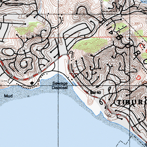 Topographic Map of Little Reed Heights, CA