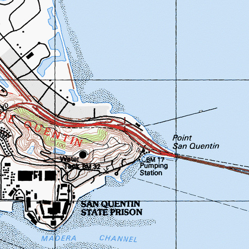 Topographic Map of Marin Rod and Gun Club, CA