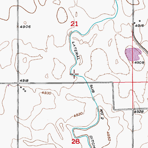 Topographic Map of Prospect Lateral Sub Number 2 Ditch, CO