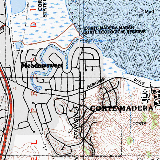 Topographic Map of San Clemente Park, CA