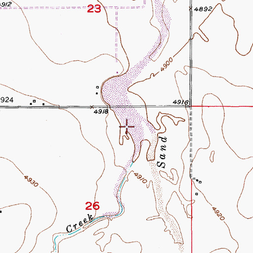 Topographic Map of West Sand Creek, CO