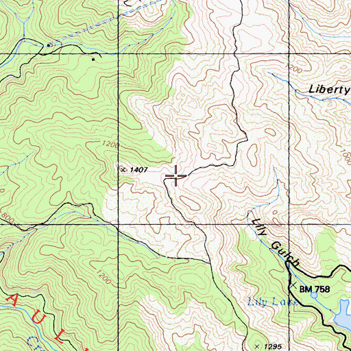 Topographic Map of Bathtub Gap, CA