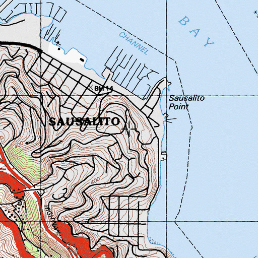 Topographic Map of First Presbyterian Church (historical), CA