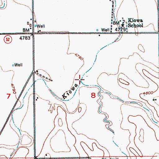 Topographic Map of Goose Creek, CO
