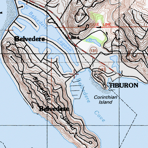 Topographic Map of China Cabin, CA