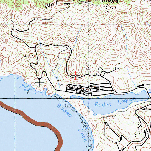 Topographic Map of Fort Cronkhite (historical), CA