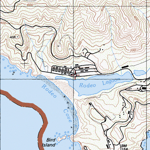 Topographic Map of Headlands Institute, CA
