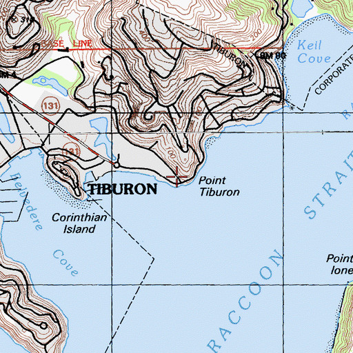 Topographic Map of Lyford Tower, CA