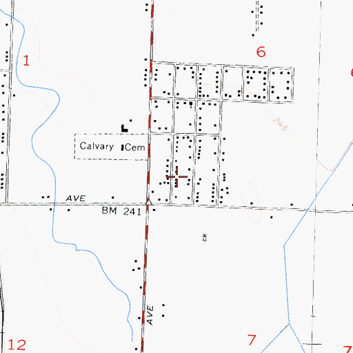 Topographic Map of Golden Harvest Apostolic Church, CA