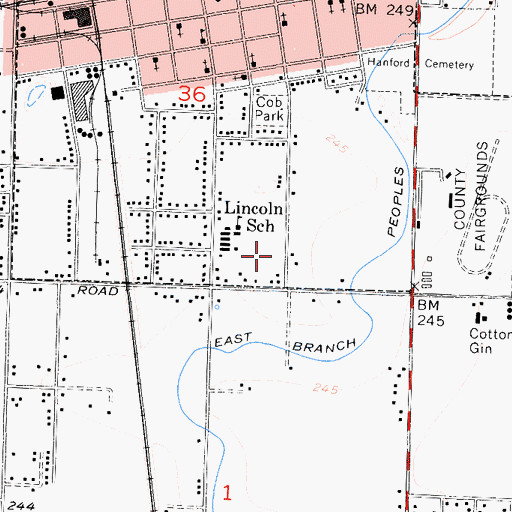 Topographic Map of Iglesia Cristiana Amigos de Israel, CA