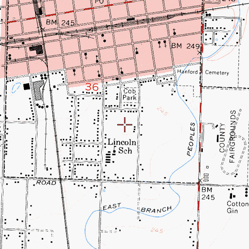 Topographic Map of Latin American Assembly of God Church, CA