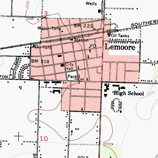 Topographic Map of Saint Peters Roman Catholic Church, CA