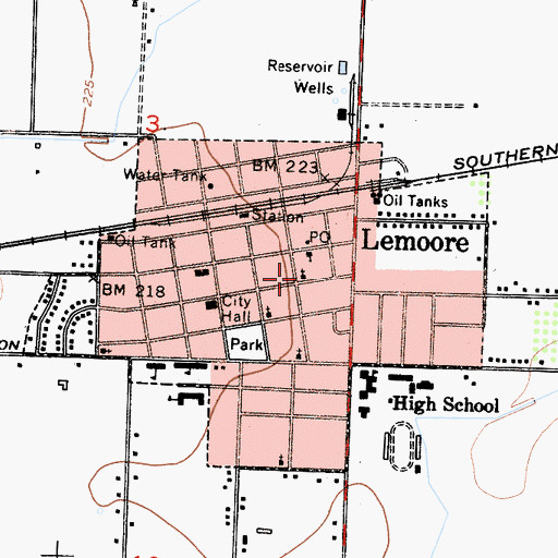 Topographic Map of Seventh Day Adventist Church, CA