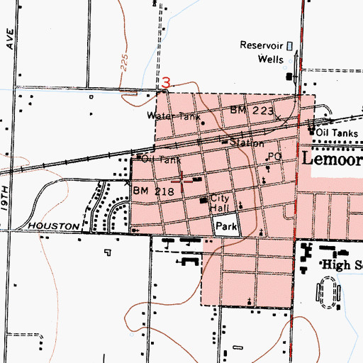 Topographic Map of Veterans Memorial Building, CA