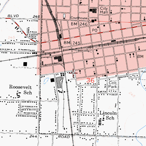 Topographic Map of Body of Christ Ministries, CA