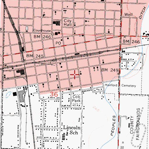 Topographic Map of Church of God, CA