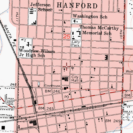 Topographic Map of Episcopal Church of the Savior, CA