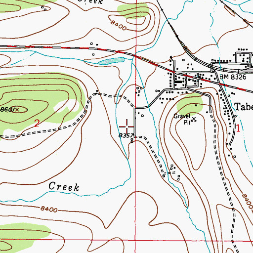 Topographic Map of Pole Creek, CO