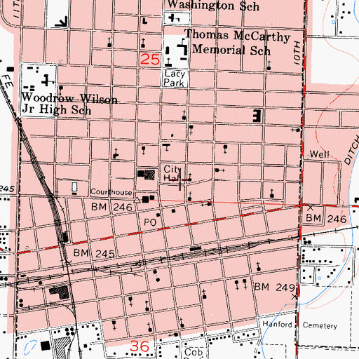 Topographic Map of Apostolic Assembly of the Faith in Christ Jesus Church, CA