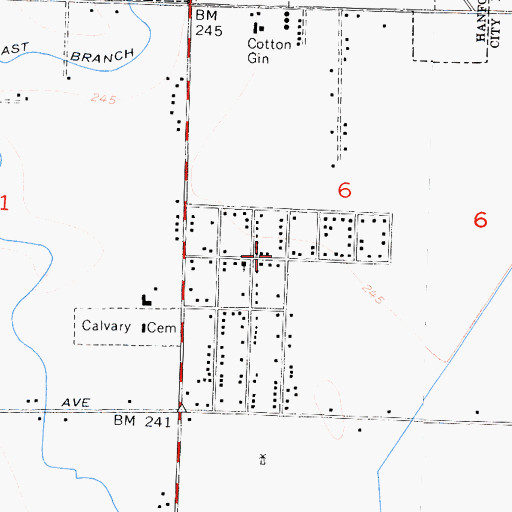 Topographic Map of Calliers Crusaders Church, CA