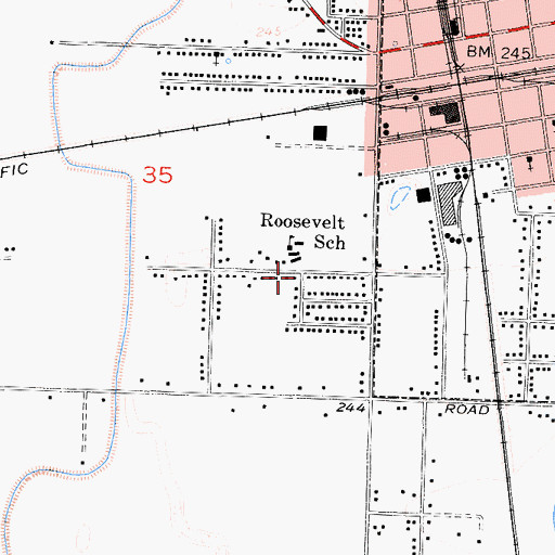 Topographic Map of Fort Roosevelt, CA