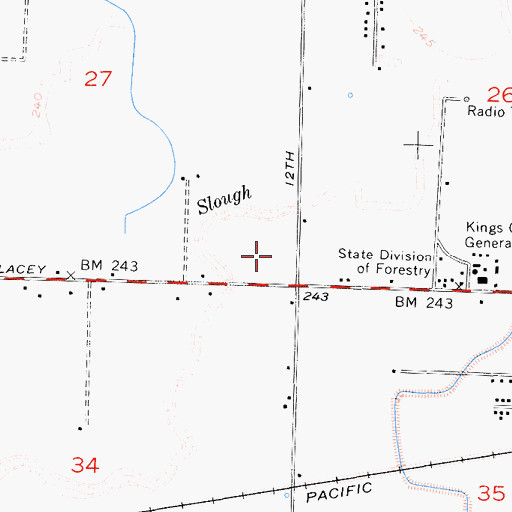 Topographic Map of Centennial Plaza Shopping Center, CA