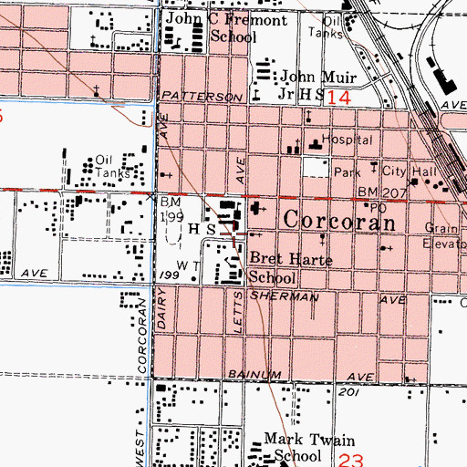 Topographic Map of Church of the Nazarene, CA
